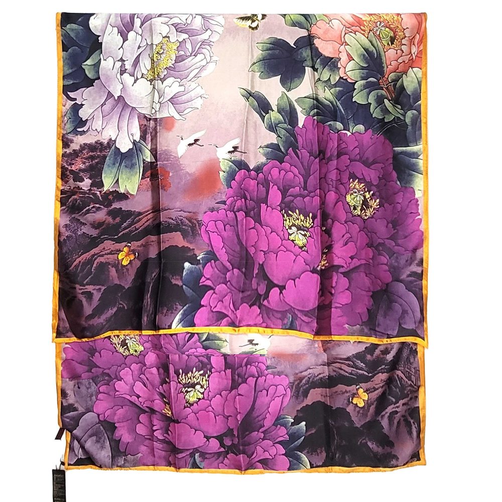 NWT Long Soft Scarf 34"x69" Rectangle Silk Feeling 100% Shawl Wrap 0208 - Picture 5 of 7